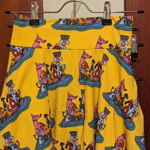 nooworks - New With Tags - Francis Skirt in Dog Party Print - XS - Picture 2 of 4
